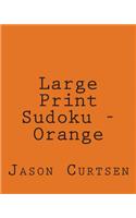Large Print Sudoku - Orange