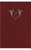 Monogram "r" Blank Book