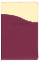 Personal Size Giant Print Reference Bible-KJV: King James Version Cream / Raspberry Flexisoft Leather Personal Size Giant Print Reference Bible