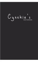 Cynthia's notebook: Personalized Scrapbook for Women named Cynthia
