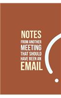 Notes from another Meeting that should have been an Email