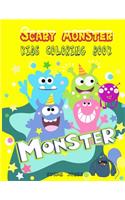 Scary monster kids coloring book