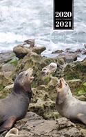 Seal Manatee Sea Lion Cow Walrus Dugong Week Planner Weekly Organizer Calendar 2020 / 2021 - Talk among Friends
