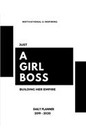 Planner July 2019- June 2020 Monthly Weekly Daily Calendar - Just A Girl Boss: Academic Hourly Organizer In 15 Minute Interval; Appointment Calendar With Address Book, Password Log & Notes; Monthly & Weekly Goals Journal Diary 