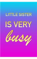 Little-Sister: I'm Very Busy 2 Year Weekly Planner with Note Pages (24 Months) - Pink Blue Gold Custom Letter L Personalized Cover - 2020 - 2022 - Week Planning - 