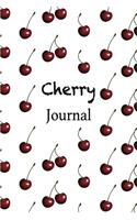 Cherry Journal 6 X 9 Blank Lined Journal, Notebook, Diary (110 Pages) for Women and Girls