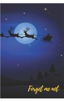 Forget Me Not: Reindeer and Santa in the Christmas night.Internet Password Logbook with alphabetical tabs.Personal Address of websites, usernames, passwords notebo