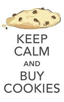 Keep Calm & Buy Cookies: Cute Chocolate Chip Cookie Bullet Journal / Notebook [6 x 9 in / 100 pgs / Dotted Grid]