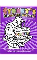 Sydney's Birthday Coloring Book Kids Personalized Books