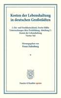 Kosten Der Lebenshaltung in Deutschen Grossstadten