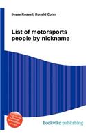 List of Motorsports People by Nickname