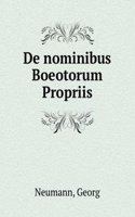 De nominibus Boeotorum Propriis