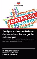 Analyse scientométrique de la recherche en génie mécanique