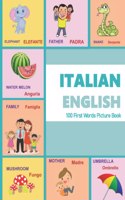 ITALIAN ENGLISH 100 First Words Picture Book