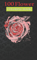 100 Flower Coloring Book