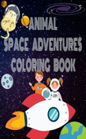 Animal Space Adventures Coloring Book
