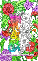 Inspirational Flowers Coloring Book for Adults