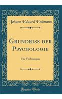 Grundriss Der Psychologie: Fï¿½r Vorlesungen (Classic Reprint): Fï¿½r Vorlesungen (Classic Reprint)