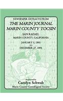 Newspaper Extracts from the Marin Journal, Marin County Tocsin, San Rafael, Marin County, California