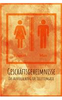 Geschäftsgeheimnisse Das Ausfüllalbung für Toilettengäste Woman Man