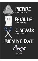 Rien ne bat Ange - Notes: Noms Personnalisé Carnet de notes / Journal pour les garçons et les hommes. Kawaii Pierre Feuille Ciseaux jeu de mots. Fournitures scolaires, premie
