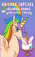 Unicorn Cupcake Coloring Book for Kids 4-8 Years