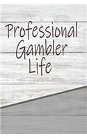 Professional Gambler Life: Personalized Rustic Isometric Dot Notebook 120 Pages 6x9