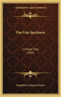 One-Line Specimens