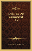 Artikel 180 Der Gemeentewet (1887)