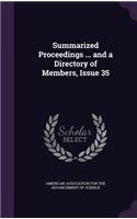 Summarized Proceedings ... and a Directory of Members, Issue 35