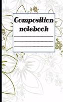 composition notebook: funny white flower Wide Ruled Lined Paper Notebook Journal Workbook for Boys Girls Kids Teens Students for Back to School and Home - 120 Pages - 7.5