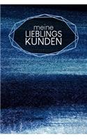 Meine Lieblingskunden: Notizbuch zum Ausfüllen - Erfassung von Kundenterminen - Zusammenfassung, To Do, Kunden-Infos - 120 Seiten - A5 - Motiv: Puderblau