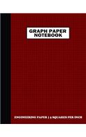 Graph Paper Notebook. Engineering Paper-5 Squares Per Inch