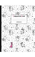 Composition Book: with Wide Ruled Lines - Happy Dancing Goats