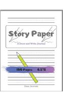 Story Paper A Draw and Write Journal 100 Pages 8.5 x 11