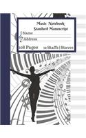 Music Sheet Standard Manuscript 108 Pages 12 Staffs Staves: Dancing Girl Music