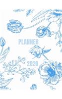 Planner 2020: 2020 Planner calendar to organize your time. Keep track of your daily weekly and monthly plans. 12 month planner in a large size.