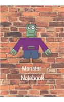 Monster Notebook Graffiti Monster on a Wall: Journal for Monster Lovers Remember Those Important Things by Using This Notebook for Your Reminders