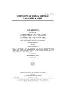 Nominations of John K. Veroneau and Robert K. Steel