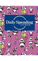 Daily Spending Log Book: Daily Expense Log, Money Spending Log, Expense Ledger For Small Business, Spending Tracking Spreadsheet, Cute Panda Cover