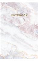 Notebook: Marble + Gold Unruled Blank Small Journal - 110 Page Unlined Composition Book Workbook for Jotting Doodling Journaling Writing Notes for Women Girls