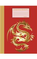 Composition Notebook Dragon: Graph Paper Book to write in for school, take notes, for kids, students, teachers, homeschool, abstract Monster Cover