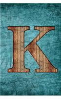 Monogrammed Notebook - K: Initial K Dot Grid Journal- Vintage Steampunk Tall Ship Design (6"x9" Notebook A5 150 pages)(63 Monogrammed Notebooks & Journals)