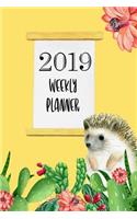 2019 Weekly Planner: Daily Weekly Monthly Calendar Schedule Organizer Journal Notebook Planner with to Do & Notes Cactus