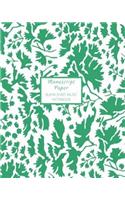 Manuscript Paper: Large Blank Sheet Music Notebook Staff Paper for Musicians Green Leaf Pattern