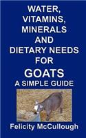 Water, Vitamins, Minerals And Dietary Needs For Goats A Simple Guide