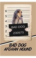 Bad Dog Afghan Hound: Isometric Dot Drawing Paper Notebook Featuring 120 Pages 6x9