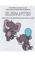 Livro para colorir para crianças de 4-5 anos (Elefantes)