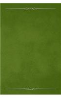 Olive Green 101 - Blank Notebook with Bars & Scrolls Borders: Soft Cover, 6 x 9 Journal, 101 Pages