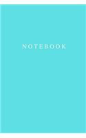 Notebook: Tiffany Blue Unlined Notebook - Blank Journal (6 X 9 Inches) - 100 Pages, Glossy Cover